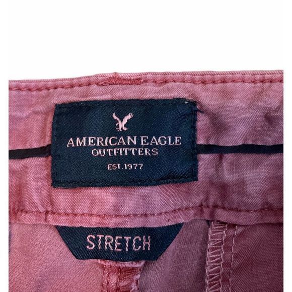 American Eagle Outfitters Stretch Purple‎ Denim Midi Shorts Women's Size 00 5” - Picture 4 of 5